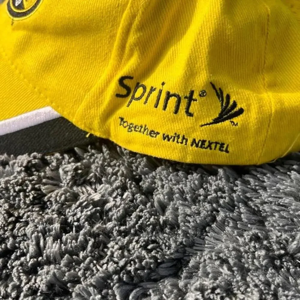 Nascar yellow and black hat